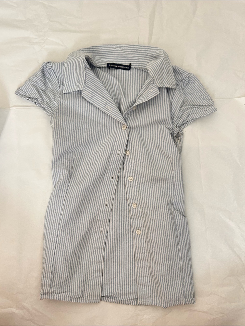 Brandy Melville Light Blue Rue Top